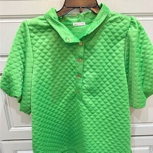 Mary Square Women's Green Polo Shirt